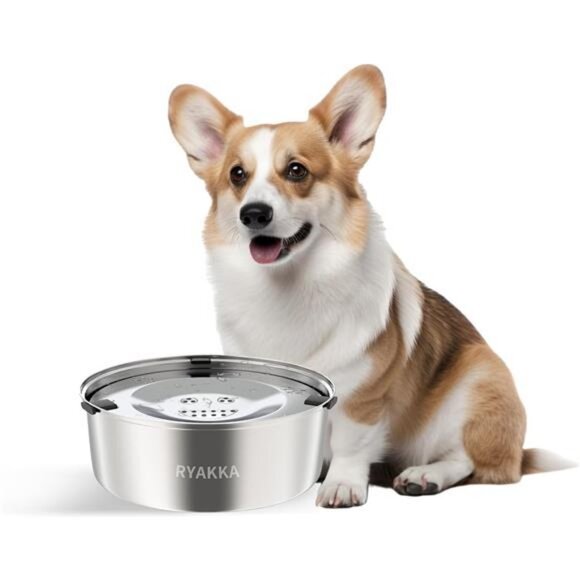 Other - 1L/0.26Gallon No Spill and Slow Water Bowl for Small Dogs
